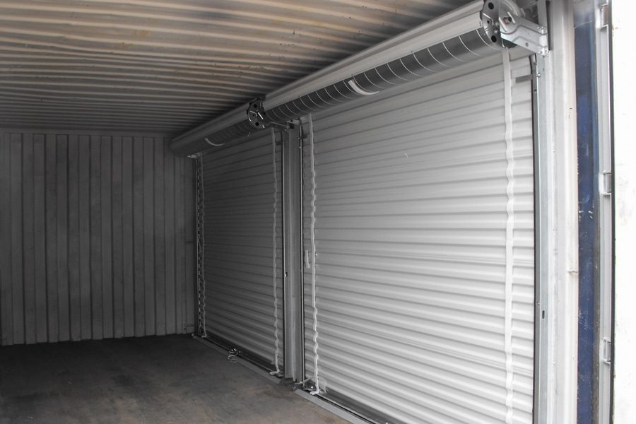 Portable Storage Container with Roll-Up Door