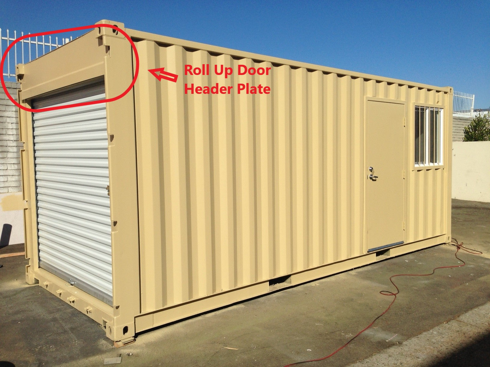 Shipping Container 7' Wide Rollup Door Header Plate - Image 2